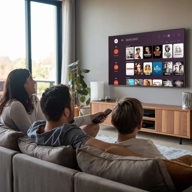 IPTV streaming service guide USA — family watching live TV